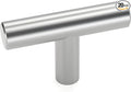 LONTAN Cabinet Knobs Brushed Nickel Cabinet Knobs T Bar Drawer Knobs Round Cabinet Hardware for Drawer, Single Hole, Pack of 20