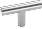 LONTAN 100 Pack Brushed Nickel Cabinet Knobs for Dresser Drawers LS201BSS Kitchen Cabinet Knobs Brushed Nickel Cabinet Pulls Modern Drawer Knobs