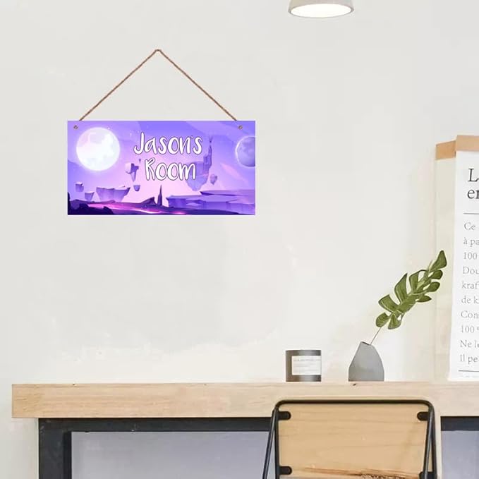 SLWEJQHA Personalized Sign Outer Space Room Decor, Inspirational Space Art Print Space Wall Art For Boys Room,Fantasy Picture Posters For Kids Bedroom Nursery Décor For Little Man Cave