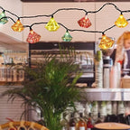 Vigdur Lantern String Lights - Multicolor Decorative String Lights Plug in with 10 Diamond Shaped Bulbs, Indoor String Light for Xmas Party Wedding Bedroom Patio Decor