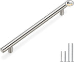 homdiy 15 Pack Brushed Nickel Cabinet Hardware Cabinet Pulls - HD201SN Cupboard Handles Modern Cabinet Door Handles 7-1/2inch Hole Center Modern T-Bar Pulls