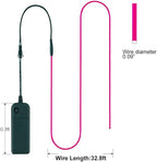 MaxLax EL Wire Pink, 32.8ft/10m Portable Battery Pack Neon Light Strip 360° Cuttable Glowing Rope Lights for Parties, Halloween, DIY Decoration