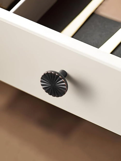 2 Pack Oil Rubbed Bronze Cabinet Knobs Flat Drawer Pulls Kitchen Cupboard Bathroom Dresser Cabinet Hardware Handles Zinc Alloy