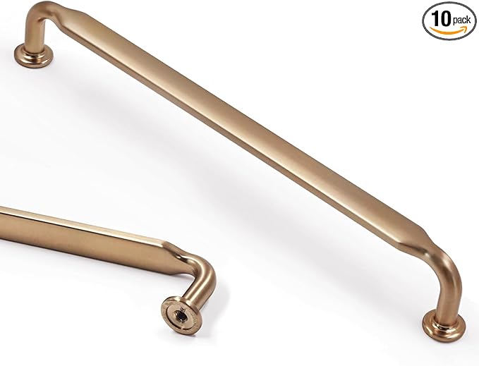 Asidrama 10 Pack 7.5 Inch(192mm) Champagne Bronze Kitchen Cabinet Handles, Cabinet Pulls Kitchen Cabinet Hardware for Cupboard Drawer Pulls