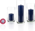 yummi Set of 12 Slim Pillars and Cylinder Vases - Navy Blue