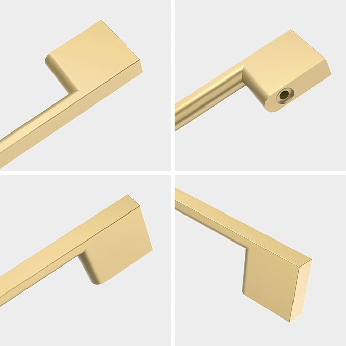 6 Pack Gold Cabinet Pulls - 11.3 Inch Cabinet Handles - Gold Wardrobe & Kitchen Pulls