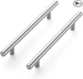 JOY DECOR 30 Pack 7.38 Inch Cabinet Pulls Kitchen Cabinet Handles with 5 Inch Hole Center Brushed Nickel Cabinet Hardware Stainless Steel Kitchen Drawer Pulls for Cabinets Cupboard, 128mm Hole Centers