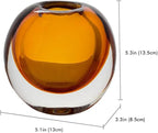 Amber Glass Vase, DIY Empty Reed Diffuser Bottle for Essential Oils, 200mL, Aromatherapy, Modern Home Decor, AV1533
