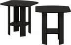 Furinno Simple Design End Table, 2-Pack, Espresso