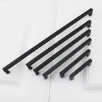goldenwarm 35 Pack 6-1/4 Inch Black Cabinet Handles Matte Black Drawer Pulls Stainless Steel Cabinets Hardware Square Bar Modern for Kitchen Bathroom Cupboard
