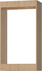 ROOMTEC 25.5" Double Hanging Closet Unit, Modular Closet System with Hanging Rod, Wardrobe Organizer for Bedroom or Walk-in Closet, Wall Mounted, Customizable Clothes Storage Unit, Wood