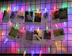50 LED Photo Clip Fairy Lights for Home Bedroom Wall - Twinkle Starry Decor for Halloween, Thanksgiving, Christmas, Party, Wedding - Multicolor