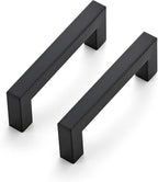 Ravinte 10 Pack 3-1/2 Inch Kitchen Square Cabinet Handles Matte Black Pulls Black Drawer Pulls Kitchen Cabinet Hardware Handles