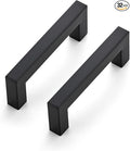 Ravinte 32 Pack 3-1/2 Inch Kitchen Square Cabinet Handles Matte Black Dresser Pulls Black Drawer Pulls Cabinet Hardware Kitchen Handles for Cupboard Drawers