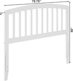 AFI Richmond Full Size Headboard with Attachable Charger in White
