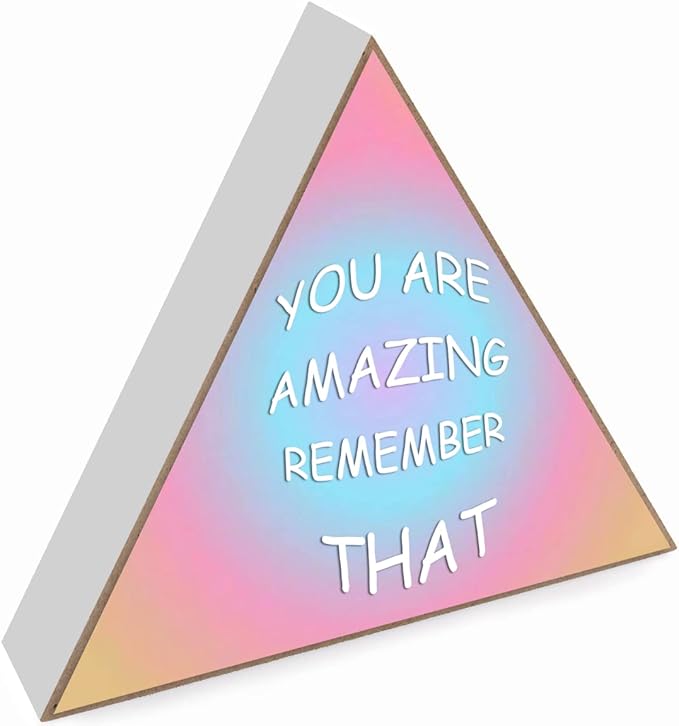 You Are Amazing Remember That - Motivational Desk Decor for Women Inspirational Shelf Decor for Boy Girls Room Decor Nursery Decor Wooden Box Sign