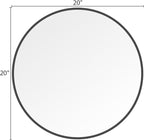 WallBeyond Round Wall Mirror 20 inch Black Circle Mirror for Bathroom with Metal Framed, Round Black Mirror for Wall Decor, Vanity, Entryway Living Room