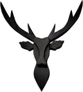 Handmade Wooden Deer Head Wall Mount - 29.5" Handcrafted Faux Taxidermy Deer Bust, Rustic Farmhouse Wall Decor Sculpture for Living Room, Entryway, Man Cave