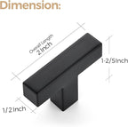 Ravinte 10 Pack 2 inch Length Square Cabinet Pulls Matte Black Stainless Steel Kitchen Drawer Pulls Cupboard Handles Cabinet Handles
