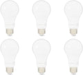 Amazon Basics A19 LED Light Bulbs, 100 Watt Equivalent, Energy Efficient 15W, E26 Standard Base, Soft White 2700K, Dimmable, 10,000 Hour Lifetime , 6-Pack
