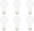 Amazon Basics A19 LED Light Bulbs, 100 Watt Equivalent, Energy Efficient 15W, E26 Standard Base, Soft White 2700K, Dimmable, 10,000 Hour Lifetime , 6-Pack