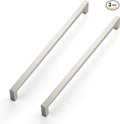 Ravinte 3 Pack Square Cabinet Handles - Satin & Brushed Nickel Drawer Pulls - 12-3/5 Inch Kitchen Cabinet Hardware