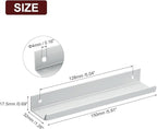 uxcell Cabinet Finger Edge Pull, 3pcs 150mm / 5.91" Aluminum Alloy Back Mount Hidden Cabinet Pulls Concealed Handle for Home Kitchen Drawer Cabinet, Silver
