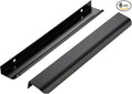 Ravinte Hardware 6 Pack Black Cabinet Handles, 11.8 Inch (300mm) Finger Edge Pulls, 8.8 Inch Hole Center, Finger Pulls for Cabinets