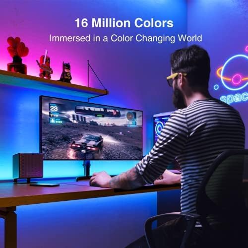 Battery Powered LED Strip Lights 20 inch x 4 Pack, Wireless LED Strip Lights for Bedroom Color Changing APP Remote, Led Lights for TV, Kitchen Under Cabinet Lighting, Shelves, Under Counter, Closet