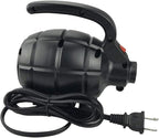BOMPOW Electric Air Pump for Inflatables, AC (110V), 600W, 20L/min, Black, 4 Detachable Nozzles, Inflator/Deflator, Queen/King Size Air Mattress, Pool Toys, Boat, Raft