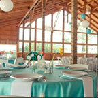 BLOSMON Flower Ball Centerpieces for Wedding: 10 Pcs Teal White Fake Roses Flowers Artificial for Table - Silk Kissing Bouquet Floral Arrangement Center for Home Party Event Decor