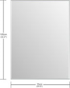 Ruomeng Wall Mirror Bathroom Mirrors for Wall 40" x 30", Frameless Rectangle Mirror with Beveled Edge Wall Mounted Mirror for Vanity and Entryway
