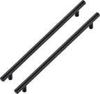 JOY DECOR 45 Pack Cabinet Handles, Black Cabinet Pulls, 10 in Hole Center Kitchen Hardware, Stainless Steel T Bar Handles for Dresser Drawers
