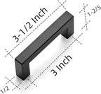 Ravinte 10 Pack 3 Inch Square Cabinet Handles - Matte Black Drawer Pulls, Kitchen Cabinet Hardware
