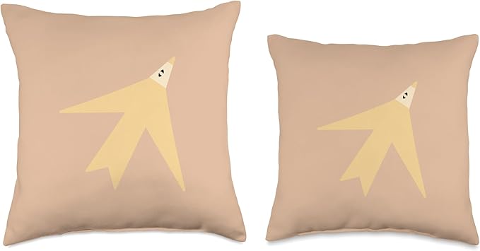 Cute Scandinavian Animals Designs Chic Scandinavian Bird Minimalism Throw Pillow, 18x18, Multicolor