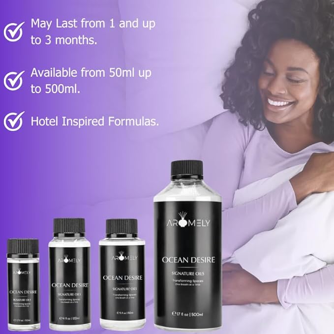 AROMELY My Way Essential Diffuser Oil Blend - Inspired by 1 Hotel® - Luxurious Fragrance with Notes of Leather, Cardamon, Lemon, Cedarwood, Iris and Amber. (150ml (5 Fl Oz), My Way)
