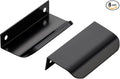Ravinte Hardware 8 Pack Black Cabinet Handles, 3.15 Inch (80mm) Finger Edge Pulls, 2-1/2 Inch Hole Center, Finger Pulls for Cabinets