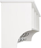 Prepac 60" Contemporary Wall Mounted Coat Rack, Coat Hooks Wall Mount with 4 Shelves, Ideal for Hallway or Entryway Storage Solution, 11.5"D x 60"W x 16.5"H, White
