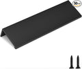 goldenwarm 50 Pack Black Finger Edge Pulls Drawer Finger Pulls Matte Black Kitchen Hardware Handles Bedroom Dresser Drawers,5in Hole Center