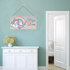 Personalized Sign Magic Unicorn Wooden Sign For Kids Room Boys Bedroom Door Decor,Custom Name Rainbow Wall Art Decor Decorative Plate for Nursery Little Man Cave