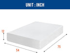 FDW | 12 Inch Full Mattress | Medium Firm | Gel Memory Foam Mattress | White | Bed in a Box, CertiPUR-US Certified | Pressure Relief, Cooling Ventilated Foam | Washable Removable Cover
