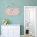 Personalized Sign Flowers Sign For Girls Room Farmhouse Decor Wall Art Home Decor For Kids Room,Custom Name Door Art Decor Decorative Plate for Boys Bedroom