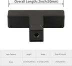 LONTAN 30 Pack Kitchen Cabinet Knobs Black Knobs for Dresser Drawers Sqaure Black Cabinet Hardware for Bathroom Cupboard,Stainless Steel