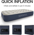 Air Mattress Twin with Built in Pump - 2 Mins Quick Self Inflatable,13"/550lbs Max Blow Up Bed, All Night Stability No Lost Air，No Peculiar Smell for Camping,Home,Guests & Portable Travel