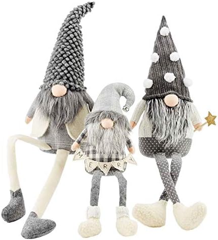 Mud Pie MED Gray Deluxe Dangle GNOME, Medium