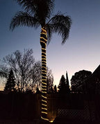 50ft 360 LED Waterproof Rope Lights, 110V Connectable Indoor Outdoor Warm Led Rope Lights for Outside, Deck, Patio, Pool, Camping, Landscape Lighting and Christmas Tree Decorations (Warm White)