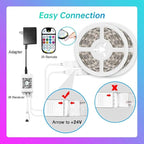 TJOY 100ft Kids Bluetooth LED Strip Lighting, Color Changing Lights for Bedroom, Music Sync RGB Tape Lighting with Child Remote, LED Lights for Room Decor Aesthetic Indoor(50ftx2)