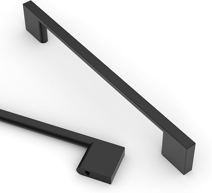 Asidrama 6 Pack 6.3 Inch(160mm) Matte Black Kitchen Cabinet Handles, Cabinet Pulls Kitchen Cabinet Hardware for Cupboard Drawer Pulls