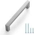 Ravinte 1 Pack Brushed Nickel Kitchen Cabinet Handles 5 Inch Cabinet Pulls Square Kitchen Hardware for Cabinet Drawer Pulls Drawer Handles Come with Screwdriver