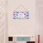 Personalized Sign Butterfly and Flowers Rerto Sign Wall Art Decor For Kids Room Custom Name Door Décor For Little Man Cave Girls Bedroom Home Kitchen Garden Yard